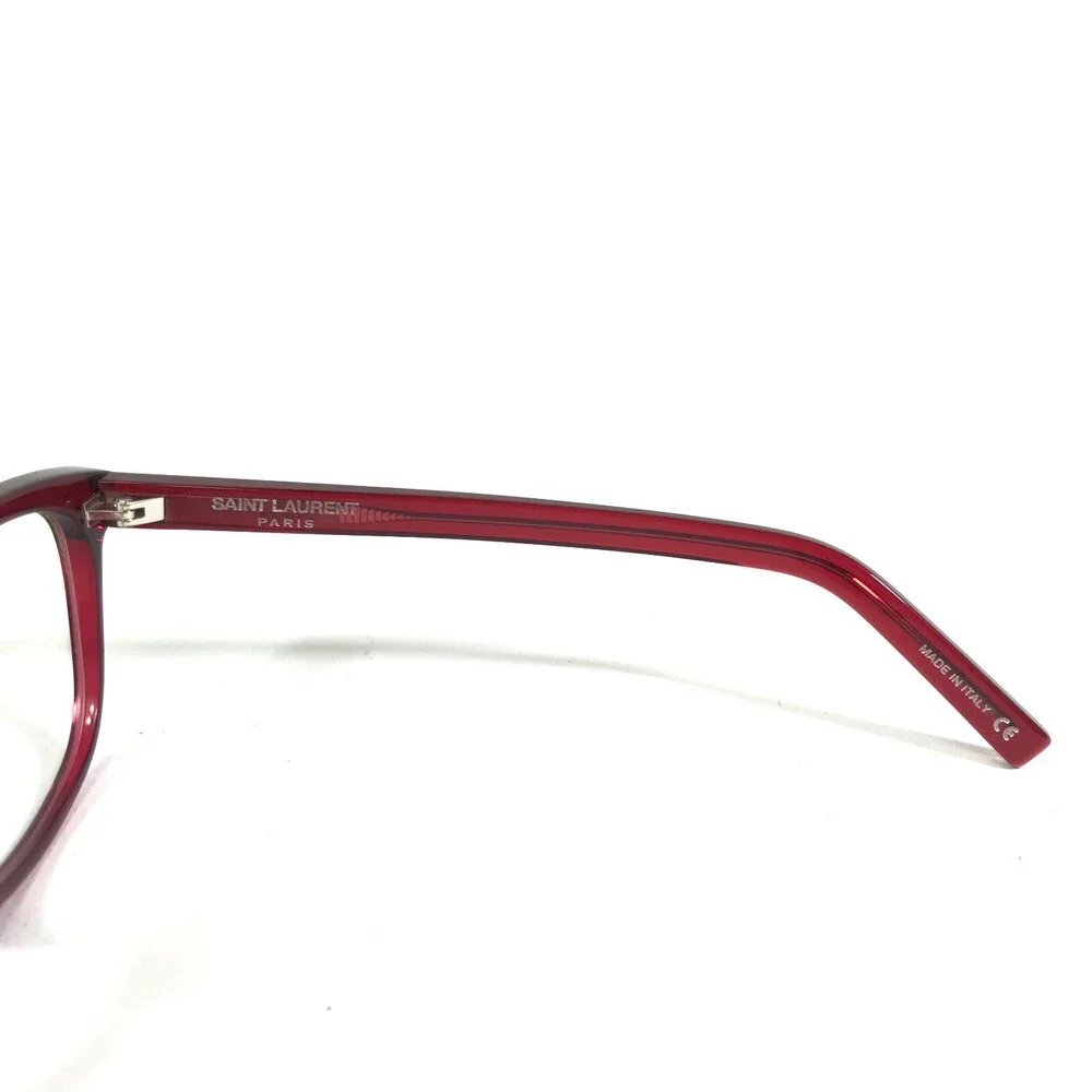 Saint Laurent Eyeglasses Frames SL12 008 Clear Red Square Full Rim 54-16-140